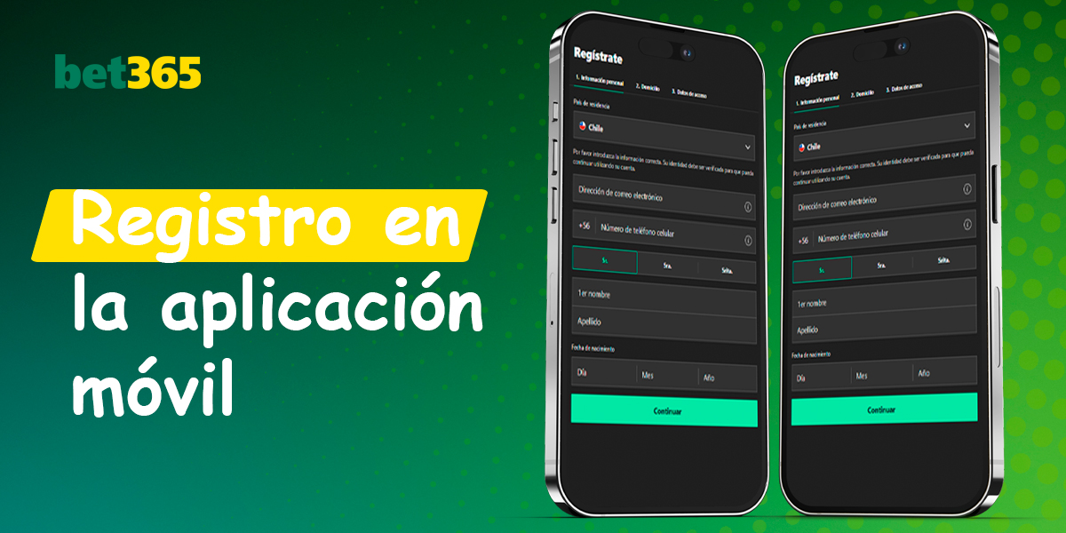 Registro en la aplicación móvil