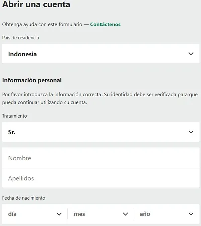 formulario de registro